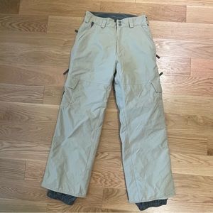 Burton Radar Tan Insulated Rare Snowboard Ski Snow Pants - Small